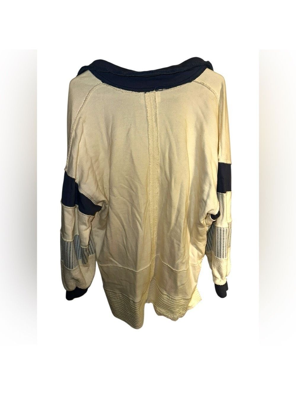 BUCKETLIST Brand French Terry Colorblock Collared Pullover Nautical - Picture 4 of 8